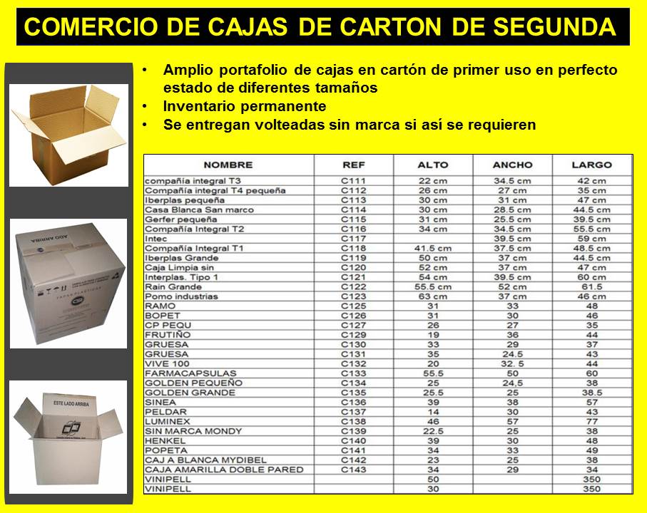Cajas de cartón corrugado en Bogota - Ecoreciclaje